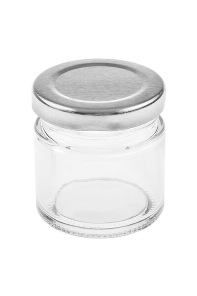 OEM 55 ml glass jar with metal lid