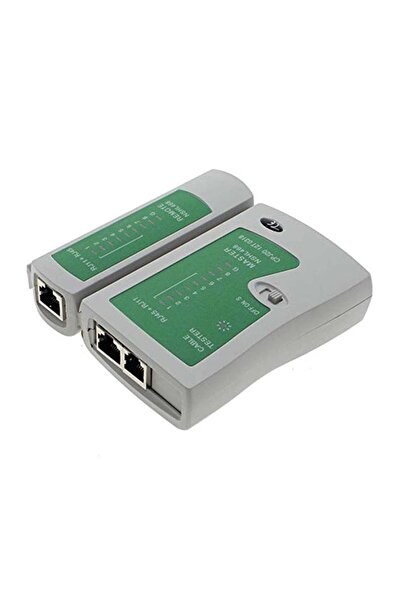 Generic جهاز اختبار كابلات الشبكة المحلية والهاتف مع منافذ RJ45/RJ11/RJ12 باللون الأخضر/الأبيض