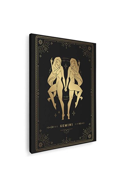Tablou Canvas Tablou zodia gemeni auriu, cod 2719