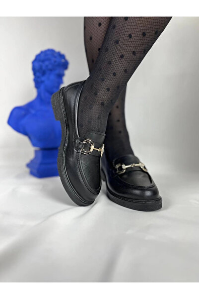 Zerenyus Flex Black Buckle Daily Orthopedic Women's Ballerinas