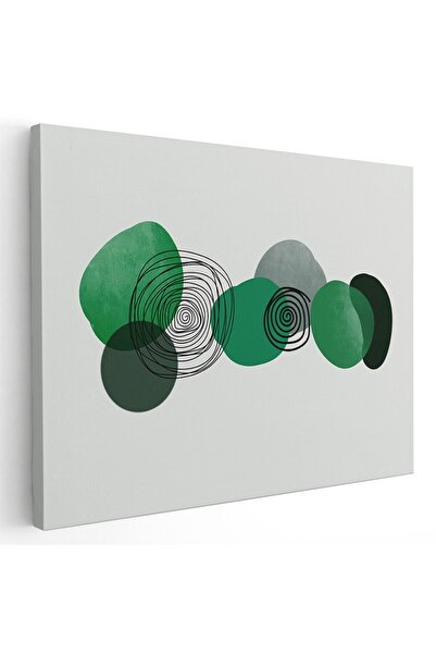 Tablou Canvas Boho minimalism forme abstracte, verde, cod 1331