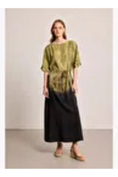 Gusto Rochie Lyocell Colecția Butterfly - Verde