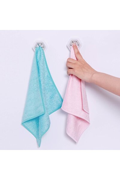 SHOPIENS Self-adhesive Towel Hook, Set of 2, Plastic, Gray - MYONNA