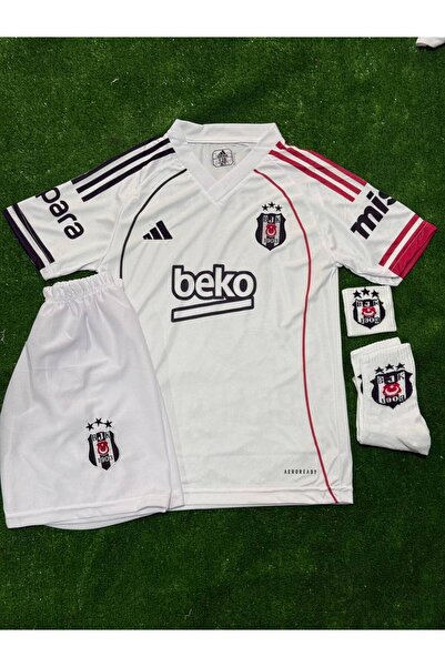 FAMİLYSTAN B.e.ş.i.k.t.a.ş./ 2026 /#RAFA SİLVA#/ 27 Deplasman Beyaz Çocuk Forması 4 Lü Set