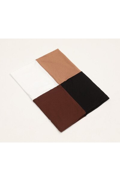 Melodi Scarf Hijab 4 Colors Seamless Front Lycra Practical Open-Ended Tube Ready-To-Wear Bonnet with 4 Different Uses