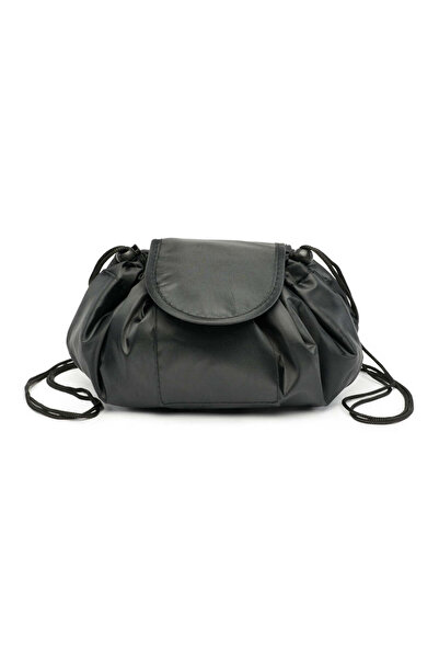 Oranjollie Cosmetic bag with drawstring W718 Black - black, Not dangerous