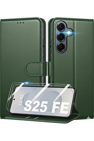 Rivor Samsung Galaxy S25 FE Kılıf Kamera Korumalı Kapaklı Kartlıklı Cüzdanlı ...