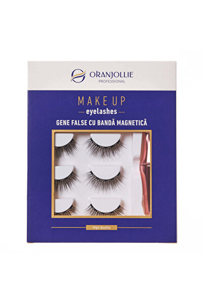 Oranjollie False eyelashes with magnetic ink Set of 4 pairs 001 - multicolor, Not dangerous