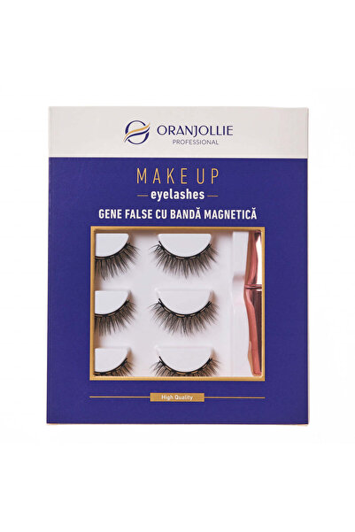 Oranjollie False eyelashes with magnetic ink Set of 4 pairs 031 - multicolor, Not dangerous