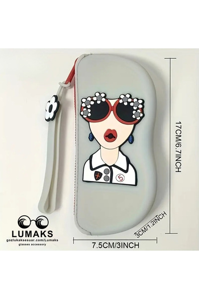 glasses accessory Lumaks Silicone Glasses Case Cartoon Silicone Glasses Container