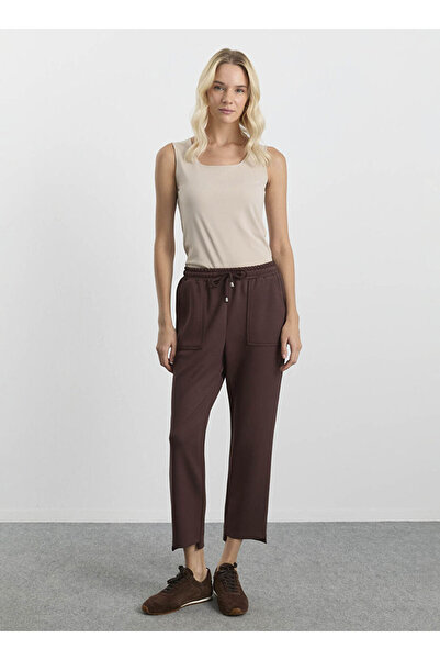Selen Normal Bel Standart Kahve Kadın Pantolon 25KSL5469