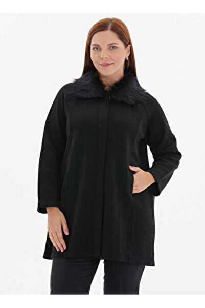 Selen Siyah Kadın Polo Normal Düz Hırka 24KSL4118-BB