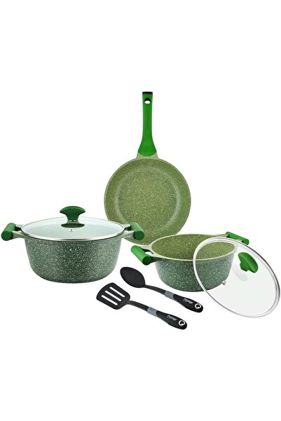 Prestige طقم أواني طهي إسينشالز جرانيت، ٧ قطع، غير لاصق، من الألومنيوم المصبوب | متوافق مع أجهزة الطهي بالحث الحراري