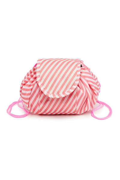 Oranjollie Cosmetic bag with drawstring W718 Pink/White - pink, Not dangerous