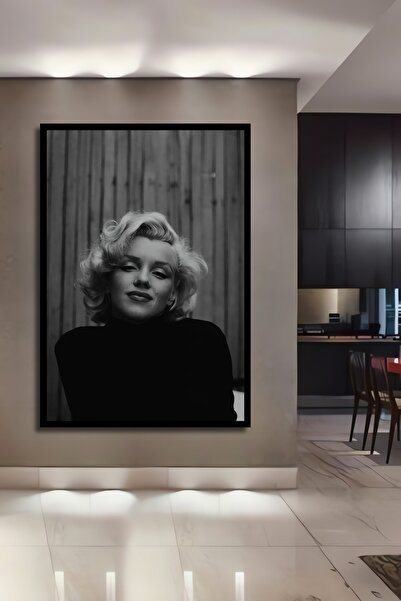 Teona Ahşap Dekoratif Ahşap Dikdörtgen Tablo Marilyn Monroe Çerçeve Görünümlü