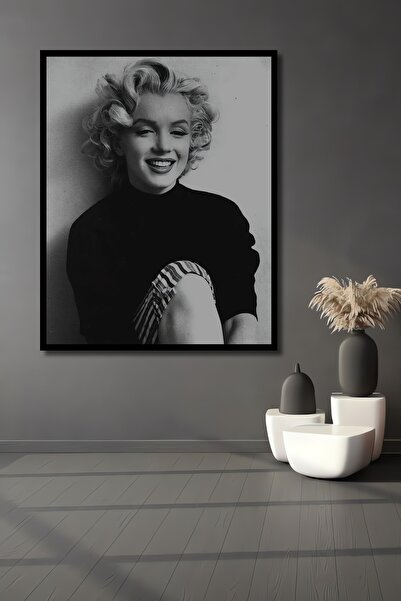 Teona Ahşap Dekoratif Ahşap Dikdörtgen Tablo Marilyn Monroe Çerçeve Görünümlü