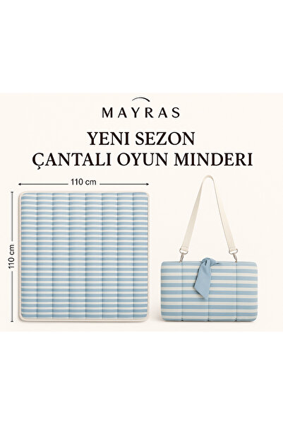 Mayras Cotton Baby %100 Pamuklu Bebek/Çocuk Kare Çanta Taşımalı Çizgili Desen...