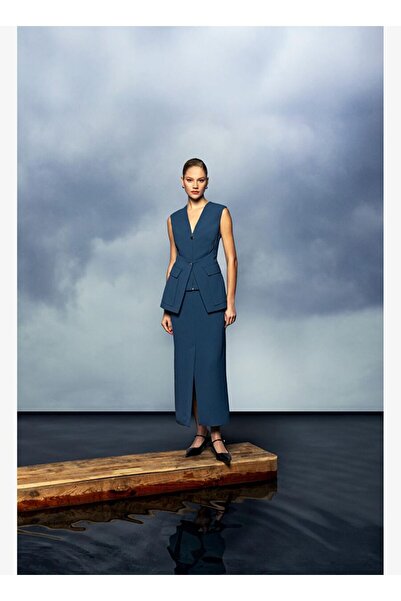 KAMEYA YIRTMAÇ DETAYLI UZUN ETEK 26W30804