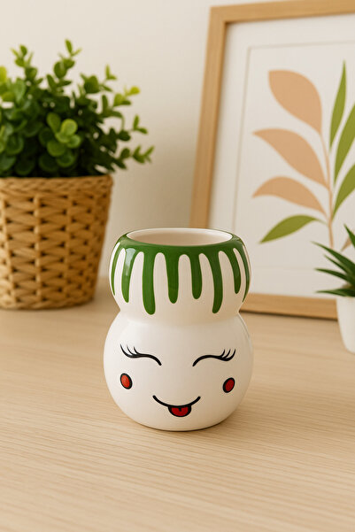 Kotium Ceramics كوب بومبيلي مصنوع يدويًا بالكامل من السيراميك مع نقش وجه مبتسم وتصميم مميز