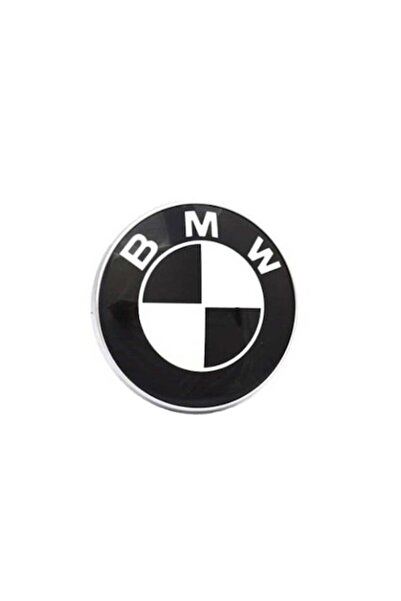 LinePartsBim Emblema Sigla Compatibla pentru BMW Portbagaj 78mm, Black White