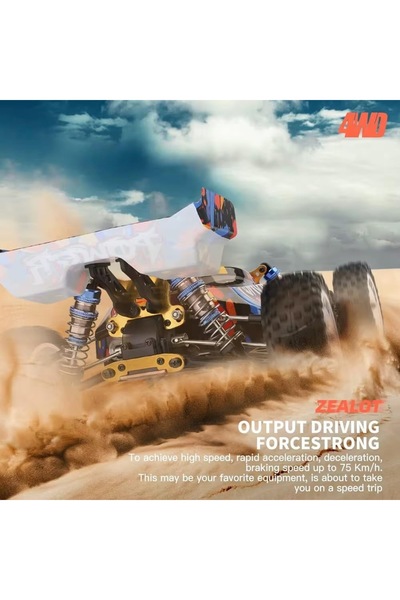 Generic MZtoyz WLtoy 124007 RC Racing Car, 1:12 Scale, Electric 4WD, 75km/h, Multicolour