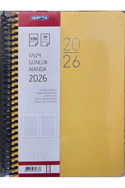 Gıpta 2026 Günlük Ajanda Spiralli 17x24