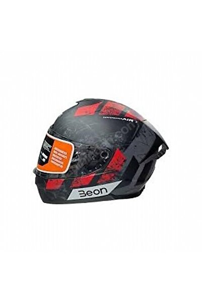 beon KAPALI KASK [FULL FACE] [B507] [SİYAH-KIRMIZI-GRİ]