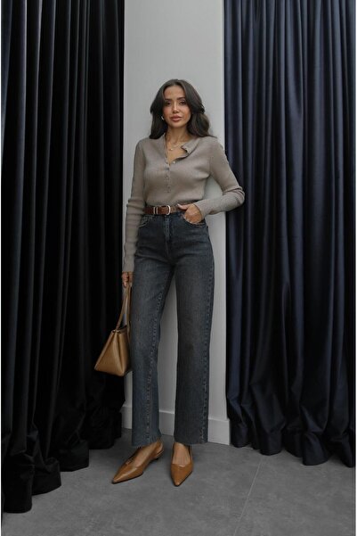 Havoş Blue Leg-Cut Jeans with Belt