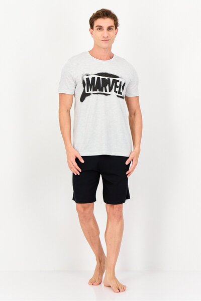 Marvel Men 2 Pieces Brand Logo T-Shirt And Shorts Pyjama Set, Multicolor