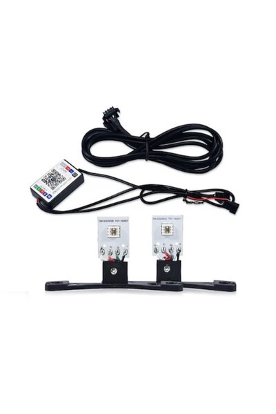 LinePartsBim Set 2 Module LED Devil Demon Eyes RGB Bluetooth pentru Lupe 2.5 inch