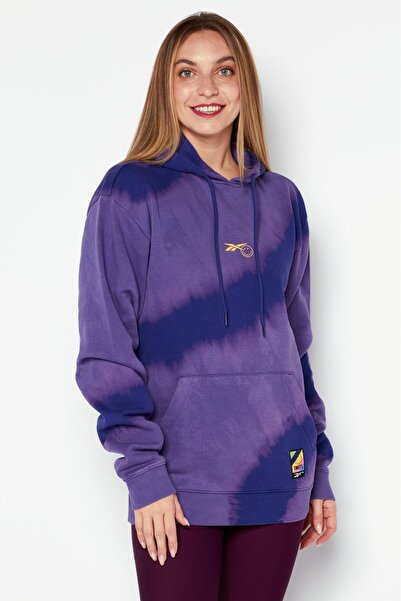 Reebok Women Sportswear Fit Long Sleeve Training sweatshirt, Purple Combo