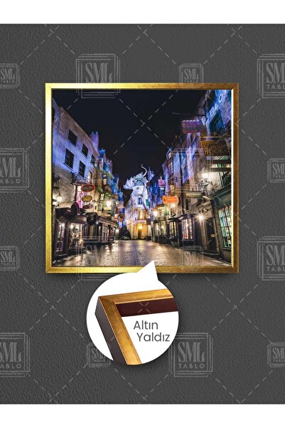 SML TABLO Училище за магия „Диагон Алей“ Вселената на Хари Потър „Диагон Алей“ Картина върху платно с рамка