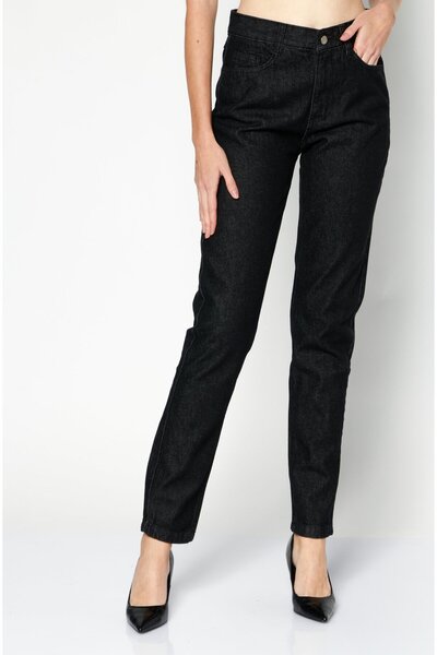 FEMME LUXE Women Regular Fit Textured Non Stretchable Jeans, Black
