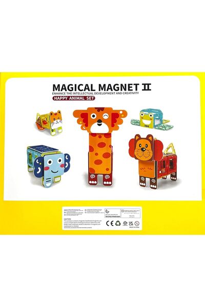 Generic MZtoyz Magical Magnet 98 PCS 2nd Edition Happy Animal Set Early Educational Magnetic Building Blocks