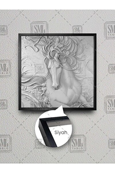 SML TABLO Caval alb care alungește cu ailele, care alungește și alungește, sc...