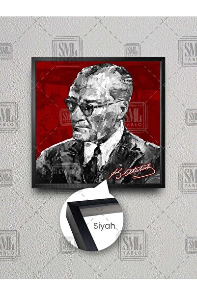 SML TABLO Χαρακτηριστικό πορτρέτο του Μοσταφά Κεμάλ Ατατούρκ με γυαλιά, καραμ...