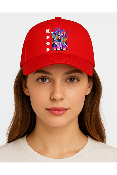 lovver قبعة شتوية حمراء من القطن بتصميم خاص من Kpop