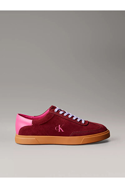 Calvin Klein Kadın Düşük Bilekli Rahat Taban Deri Kırmızı Sneaker HW0HW02683-09Q