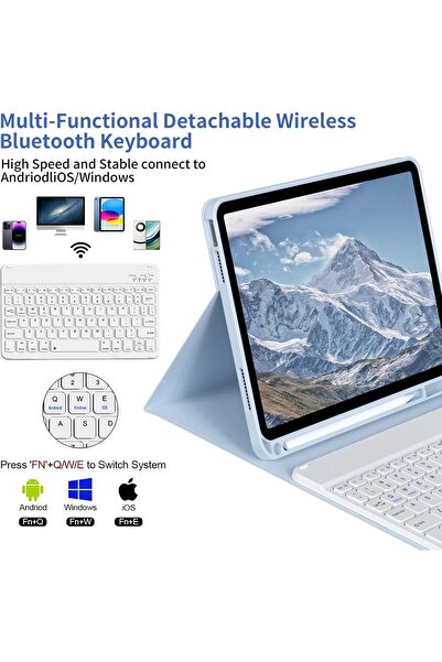 HYX Keyboard Case for iPad (A16) 11th/10th Generation (11/10.9 Inch, 2025/2022)