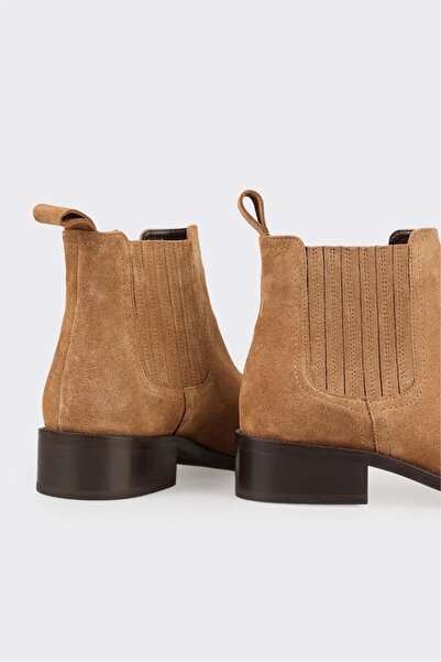 Elle Shoes Naturel Deri Kadın Klasik Bot