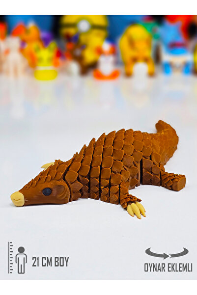 Suelo Butik Büyük Boy Eklemleri Hareketli Pangolin Organik Hayvan Figür Oyunc...