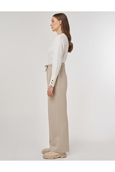 Kayra Lace-Up Relaxed Fit Trousers Stone