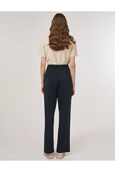 Kayra Lace-Up Relaxed Fit Trousers Black