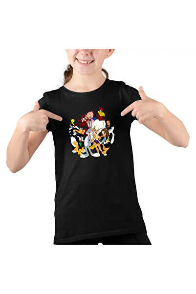 OEM Παιδικό Κορίτσι Taz Bugs Bunny Daffy Looney Tunes Heroes T-shirt