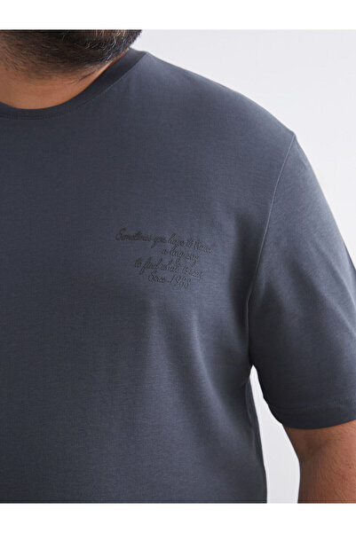 LC Waikiki Large Size Printed Combed Cotton Men's T-Shirt