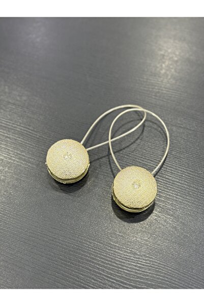 Fon Dünyası Magnetic Gold Curtain Buckle - Magnetic Curtain Holder (2 Pieces)