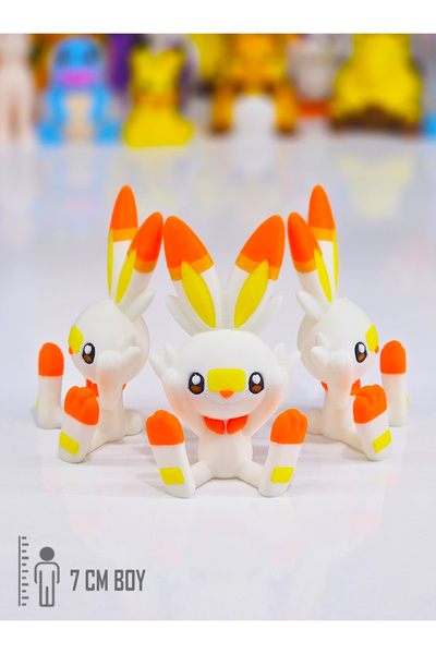 Suelo Butik Pokemon Scorbunny Figürü Pokemon Karakter Figür Oyuncakları 7 Cm ...