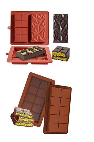 Oasis -TH 2-Pack Large Silicone Chocolate Bar Molds– Deep, Large & Thick for Stuffed Bars