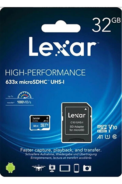 Lexar 32GB A1 V10 U1 Hafıza Kartı + Adaptör