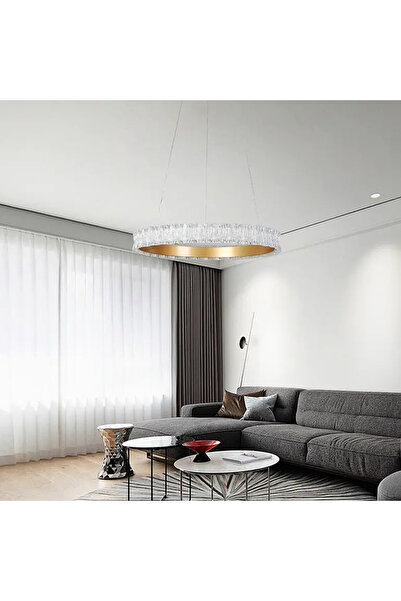 HAMER نجف مودرن ذهبي قطر 60 سم 3 إضاءات